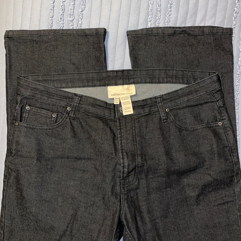 Antthony, Dark denim boot cut style jeans.